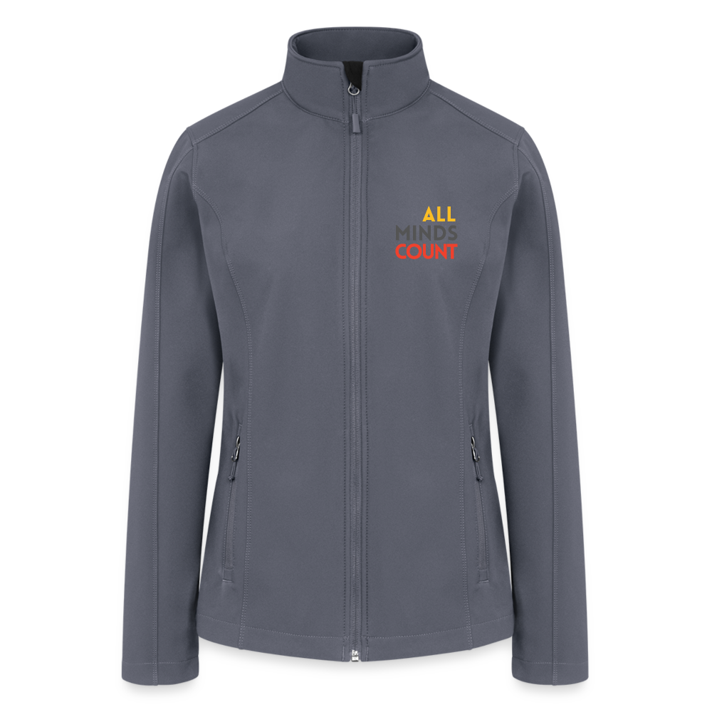 All Minds Count Women’s Soft Shell Jacket - gray