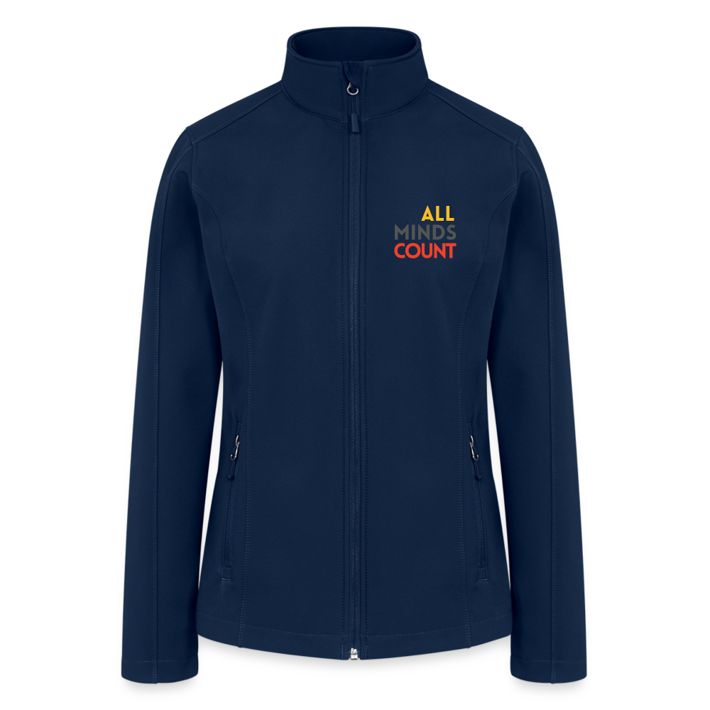 All Minds Count Women’s Soft Shell Jacket - navy