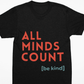 All Minds Count Stacked Logo Tshirt