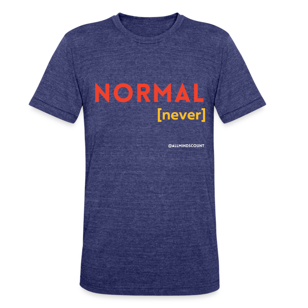 [never] Unisex Tri-Blend T-Shirt - heather indigo