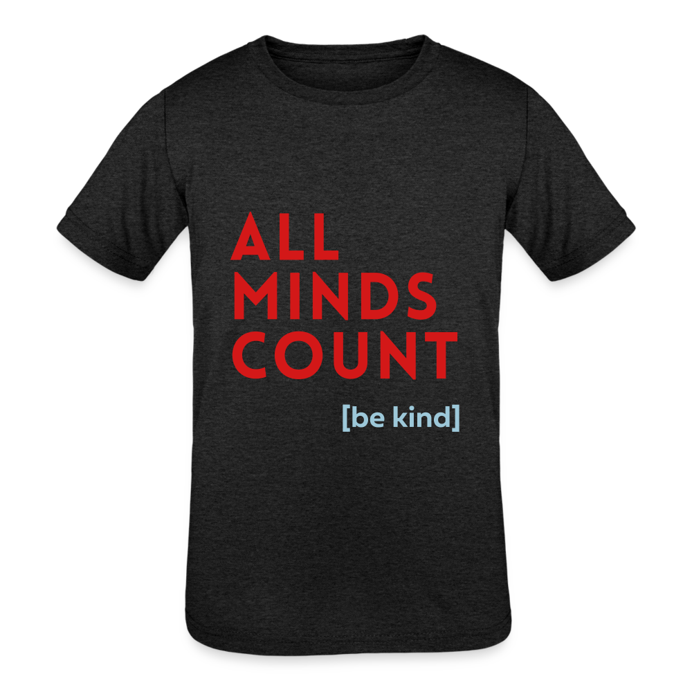 [be kind] AMC Youth Tri-Blend T-Shirt - heather black