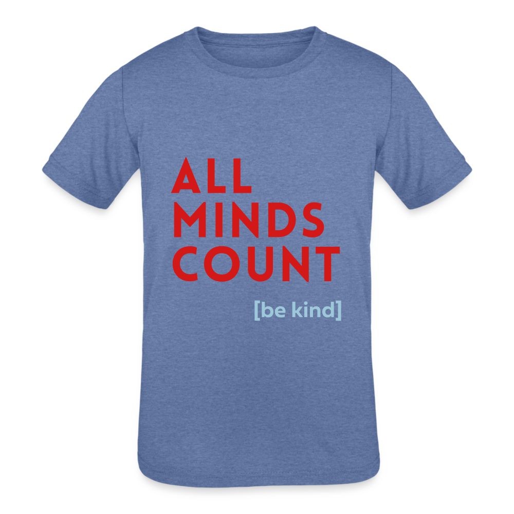 [be kind] AMC Youth Tri-Blend T-Shirt - heather blue