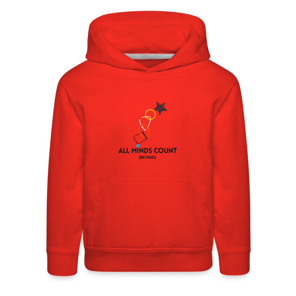 All Minds Count - Kids‘ Premium Hoodie - red