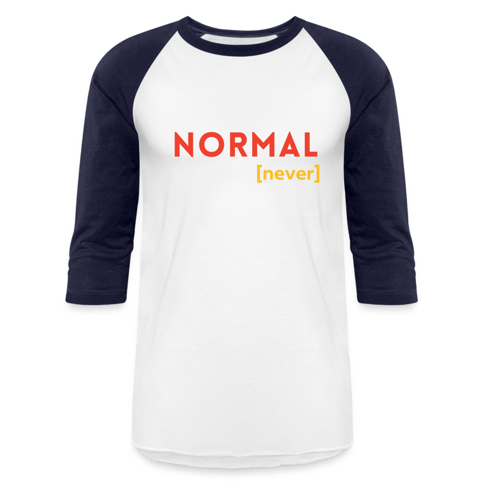 [NEVER] Women's Baseball T-Shirt - white/navy