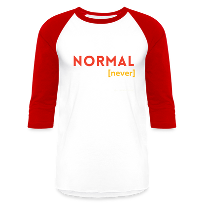 [NEVER] Women's Baseball T-Shirt - white/red