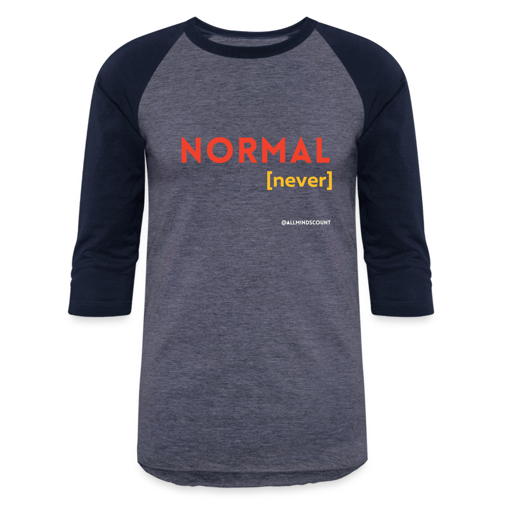 [NEVER] Women's Baseball T-Shirt - heather blue/navy